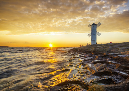 Fototapeta Wiatrak"Stawa Młyny"w Świnoujściu,Bałtyk