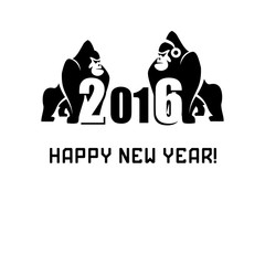 Obraz premium Merry Christmas from gorilla