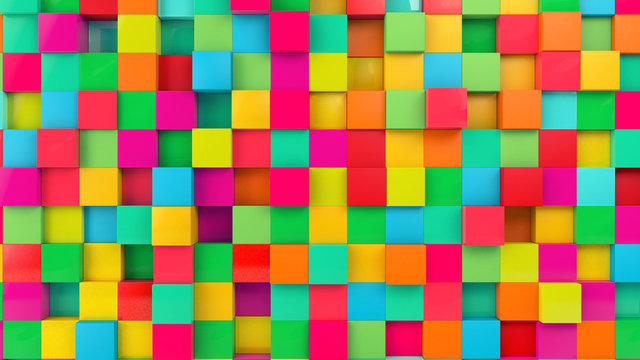 Colorful Cubes Wall © razvandp