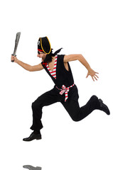 Man pirate isolated on the white background