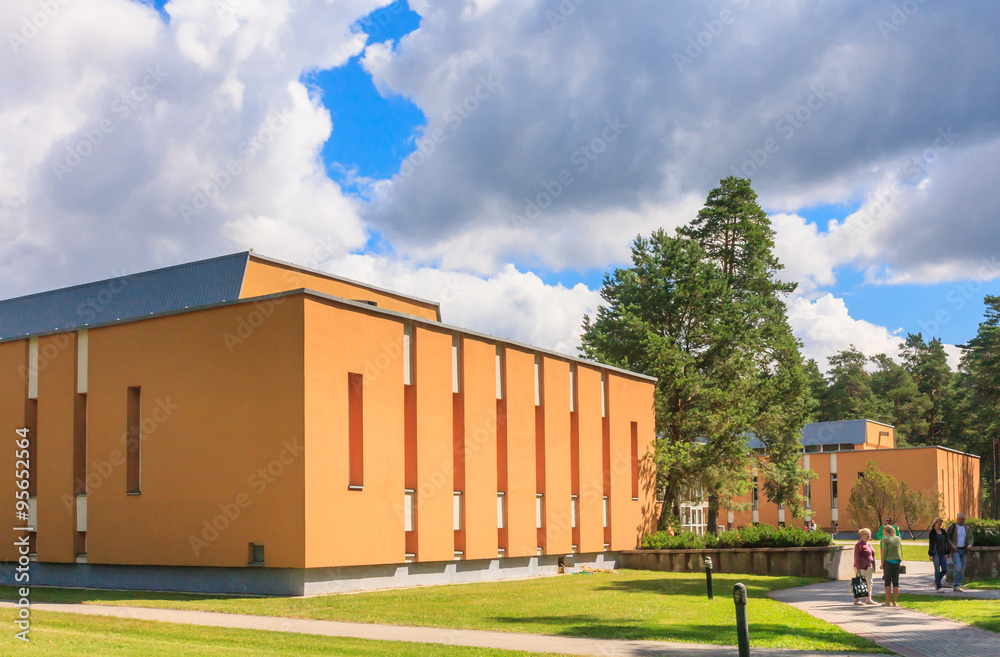 Wall mural medical building health resort (gydykla). druskininkai, lithuania