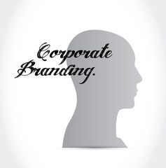 Corporate Branding thinking brain sign concept