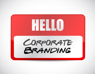 Corporate Branding name tag sign concept
