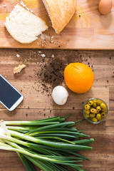 Organic Kitchen with Smartphone