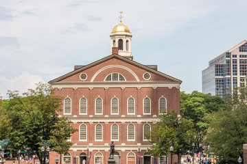Fototapeta na wymiar Faneuil Hall (Government Center) on the Freedom Trail Boston Massachusetts USA