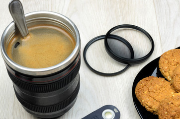 cup that looks like a camera lens