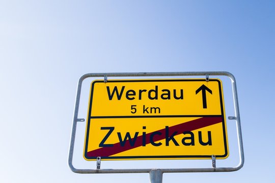 Wegweiser Werdau Zwickau