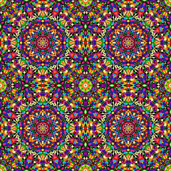 bright geometric seamless kaleidoscope pattern