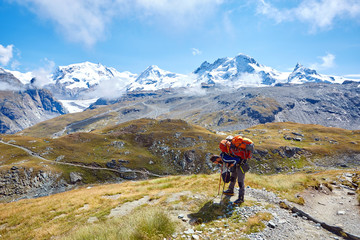 Fototapeta premium hiker in the mountains