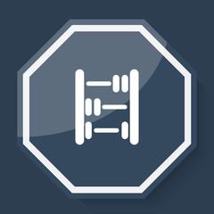 White Abacus icon on plum blue web app button