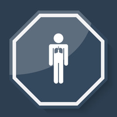 White Lungs icon on plum blue web app button