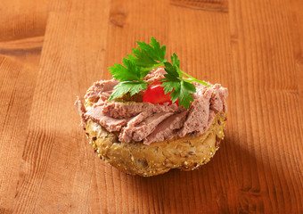 Bread bun with pate
