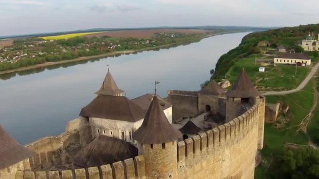 The Khotyn Fortress  is a fortification complex located on the right bank of the Dniester River in Khotyn, Chernivtsi Oblast (province) of western Ukraine.