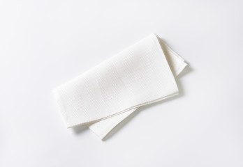 White fabric napkin - obrazy, fototapety, plakaty