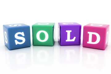 Fototapeta premium Sold of cubes. 3D illustration of cubes.