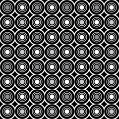 Geometric pattern with black white and grey circles