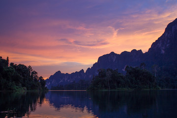 Guilin's Thailand in ratchaprapa Dam,Khao Sok,Thailand