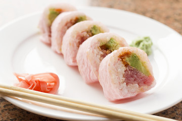 Tuna Avocado Pink Sushi