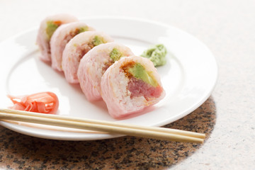 Tuna Avocado Pink Sushi