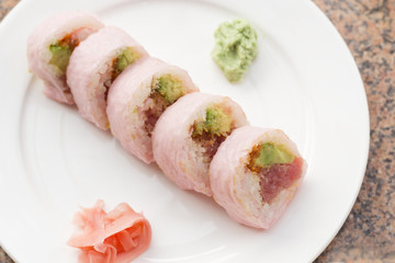 Tuna Avocado Pink Sushi