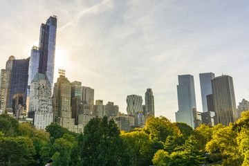 Obraz premium Central Park New York mit Skyline