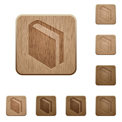 Book wooden buttons