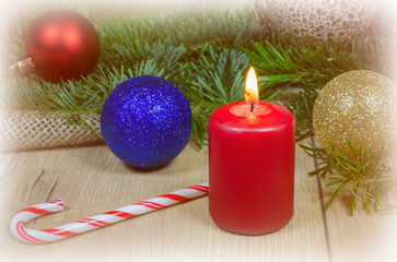 Christmas decoration with candle