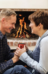 Smiling man and woman