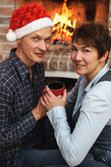 Smiling man and woman