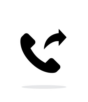 Call Forwarding Simple Icon On White Background.