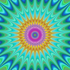 Abstract colorful curved star fractal design