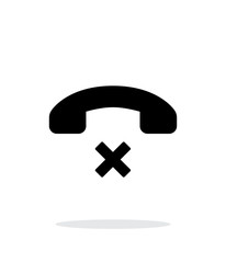 Decline call simple icon on white background.