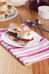 Scones with Strawberry Jam and Whipped Cream