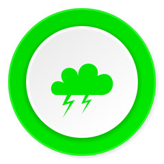 storm green fresh circle 3d modern flat design icon on white background