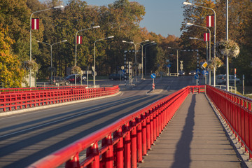 Bridge trough the river Musa in Bauska.