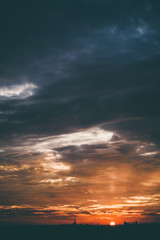 Fototapeta premium Sunset over city