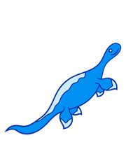 Water dinosaur swimming underwater fins long neck plesiosaurs