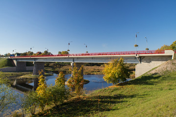 Bridge trough the river Musa in Bauska.
