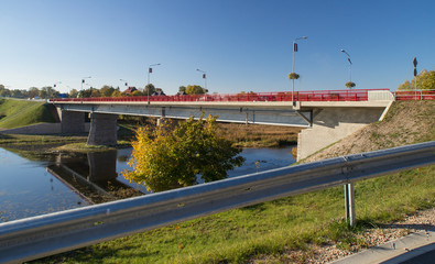 Bridge trough the river Musa in Bauska.