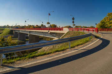 Naklejka premium Bridge trough the river Musa in Bauska.