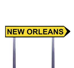Conceptual arrow sign isolated on white - NEW ORLEANS