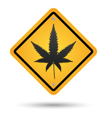 cannabis road sig