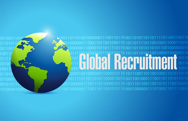 Global Recruitment international globe sign