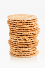 cookies stack isolated on white