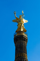 Fototapeta na wymiar Victory Column Berlin. statue of victory (siegessaule)