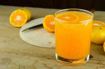 Fototapeta na wymiar Beverage orange fruit and juice