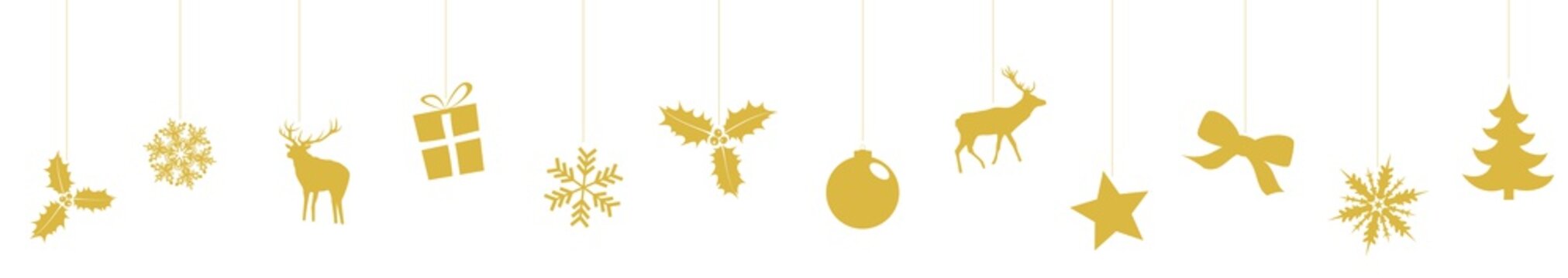 Gold Christmas decorations