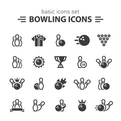 Bowling icons.