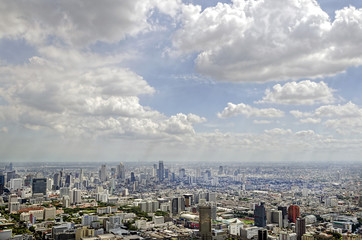 Fototapeta na wymiar bangkok view from baiyoke tower II on 3 July 2014 BANGKOK - July