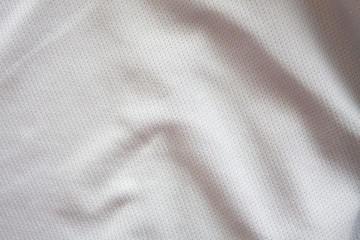 Close up shot of white textured football jersey